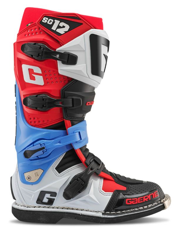 Cizme Gaerne SG 12 Realm White/Black/Red/Blue