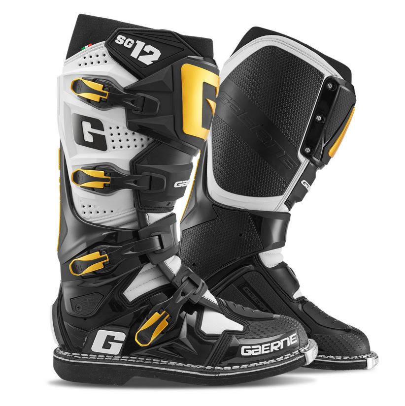 Cizme Gaerne SG12 Luxe Black/White/Gold
