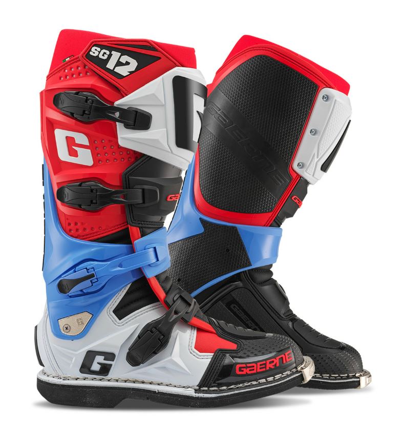 Cizme Gaerne SG 12 Realm White/Black/Red/Blue